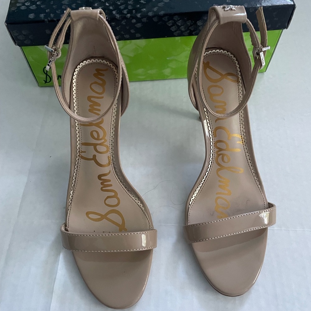 Sam Edelman Nude Ankle Strap Heels